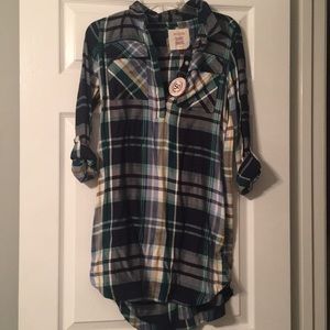 Flannel shirt dress